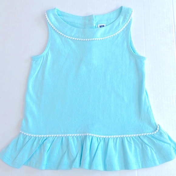 Janie and Jack Aqua Sleeveless Top, Size 4 - Picture 1 of 5